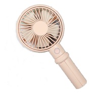 Mini Usb Rechargeable Handheld Desktop 3 Adjustable Speed Cooling Fan With Cell Phone Holder Pink