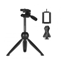 Mobile Phone Holder Tripod Microphone Desktop Tripod Live Broadcasting Camera Tripod Black