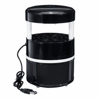 Electric Mosquito Killer Led Light Photocatalyst Fly Bug Dispeller Black