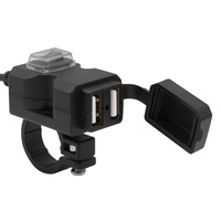 Motorcycle Waterproof 3.1A Dual USB Fast Charger Adapter with Switch