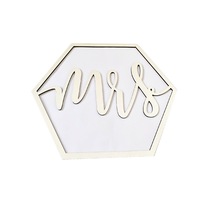 Mr. & Mrs. Wedding Bride Groom Chair Signs Set Hanging Wooden Party Decorations