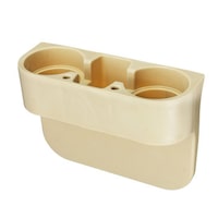 Multi-Function Car Seat Gap Drink Cup Bottle Bracket Phone Keys Storage Holder Stand Tools Kit Beige