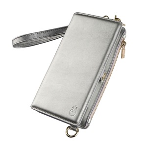Multi-Function Detachable Pu Leather Case and Shoulder Bag With Card Slots and Wallet and Photo Frame and Lanyard (Silver)