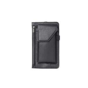 Multi-Function Retro Crazy Horse Texture Zipper Vertical Flip Pu Leather Case / Waist Bag For Phone