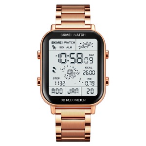 Multifunctional Step Counting Steel Band Electric Watch Sports Calorie Calculation Men's Watch