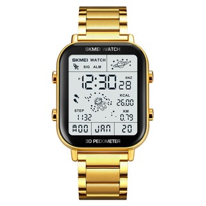 Multifunctional Step Counting Steel Band Electric Watch Sports Calorie Calculation Men's Watch