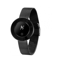 Female Fashion Round Screen Ip68 Waterproof Sports Step Health Monitoring Black