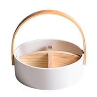 Nordic Grid Ceramic Fruit Tray Living Room Tea Dim Sum Storage Organizer Home Decoration Holiday Wedding Ornaments
