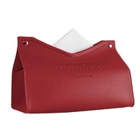 Nordic style colorful golden button design V style multicolor leather tissue box home living room creative storage box
