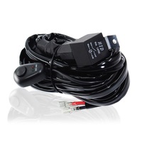Offroad Driving 300W Light Bar Wiring Harness With Fuse Dc 14V 40 Amp Relay On/Off Switch
