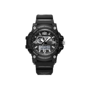 50Atm Waterproof Electronic Watch Support Calendar Display and Time Countdown Size: L(Black)