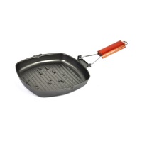 Outdoor Camping Pan Folding Barbecue Dish Thickened Non-Stick Pot
