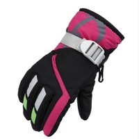 Outdoor Children Thick Warm Skiing Gloves One Pair(Black)