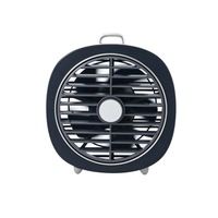 P22 Usb Charging Retro Night Light Fan Office Mute Desktop Rotating Wind Shield Blue