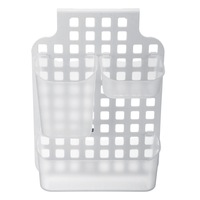 Plastic 3 Compartments Kitchen Spoon Chopsticks Storage Holder Baskets Cage Organizer