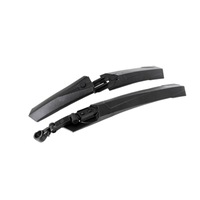 Plastic + Steel Front & Rear Mudguard for 26 inch Bike MTB(Black)
