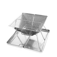 Portable Folding Outdoor Stainless Steel Charcoal Grill Grill / plate specifications: 31*31*22cm