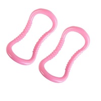 PP Double Massage Point Yoga Circle Fascia Stretching Ring Pilates Resistance Ring (Pink)