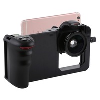 Professional Smartphone Stabilizer Rig Mount With Grip and 0.45X Super Wide Angle Macro Lens