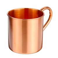 Pure Copper Mug Cup for Moscow Mule Coffee Drinking Cocktail Camping 450ML