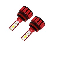 Q6 H8 / H9 / H11 25W 3000Lm 6000K Ip68 Led Headlight Bulbs High Beam Conversion Kit Dc 9-36V (White)