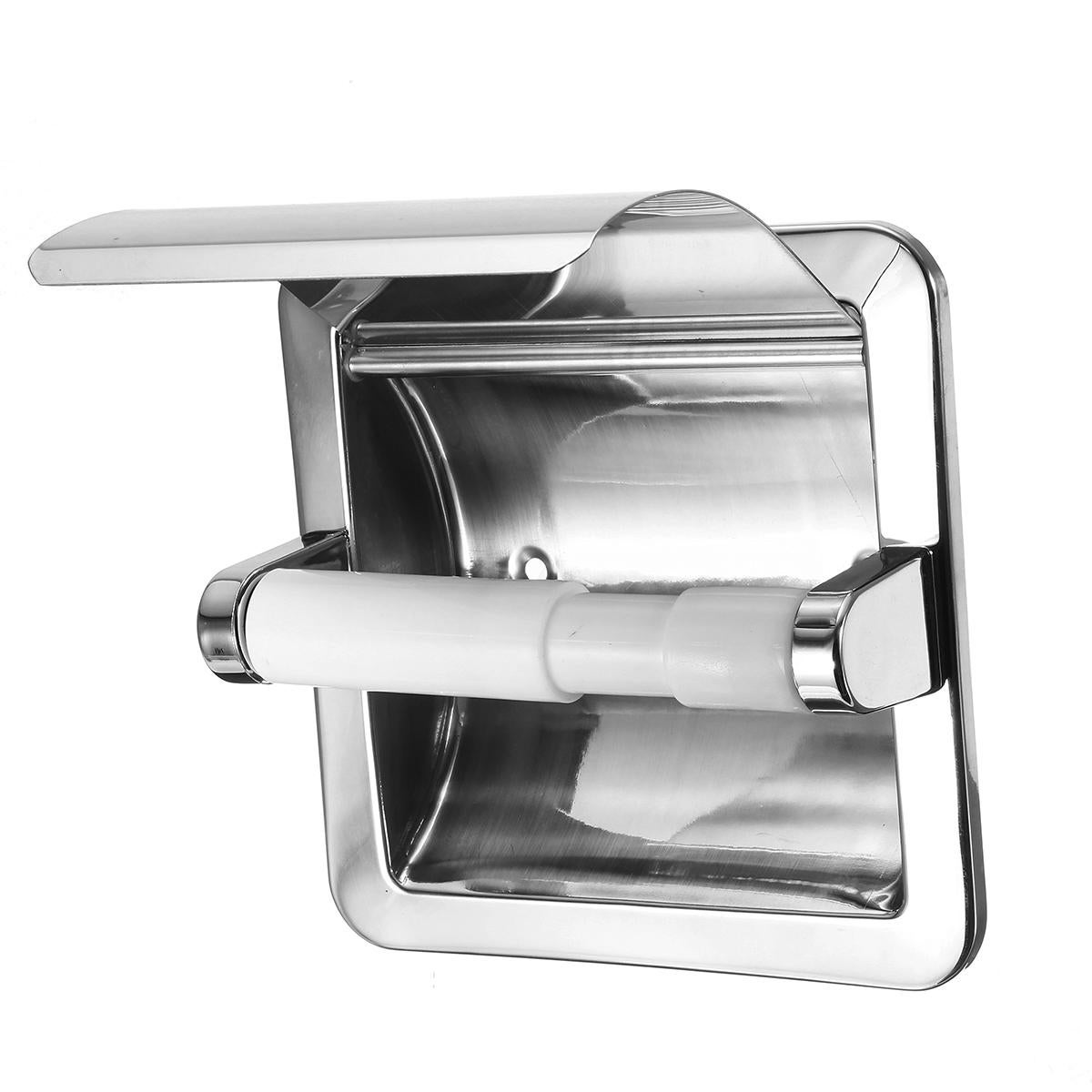 Recessed Toilet Paper Roll Holder Tissue Loaded Stand