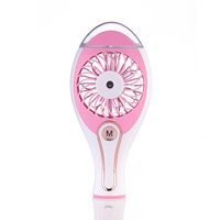 Rechargeable Spray Humidifier Portable Air Condition Cool Fan For Home Comfort Pink