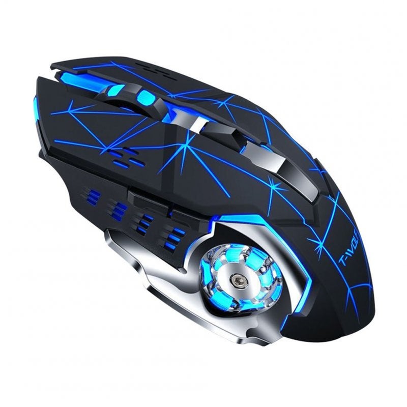 Buy Rechargeable Wireless Mouse 6 Keys Rgb Back-Light For Laptop ...