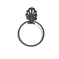 Retro Vintage Toilet Paper Towel Holder Cast Iron Rustic Black Lavatory