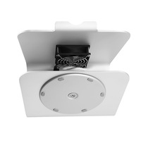 Rotation Style Aluminum Cooling Stand With Cool Fan For Laptop Suitable For Mac Air Mac Pro Ipad (Silver)