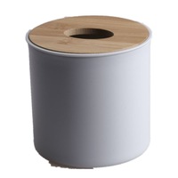Round Tissue Box Plastic Office Desk Accessories Household Hotel Car Paper Holder
