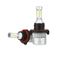 S2 H13 / 9008 18W 6000K 1800LM IP65 2 COB LED Car Headlight Lamps DC 9-30V(Cool White)