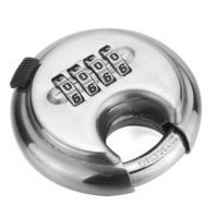 Security 4 Digit Combination Disc Padlock Steel Alloy Heavy Duty Hardened Door Lock