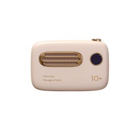 Mini Retro Power Bank Cute 10000Mah Fast Charge With Digital Display-Pink
