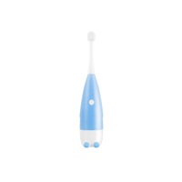 Household Baby Electric Toothbrush Cartoon Children Electric Soft Tooth Brush With 2 Brush Heads-Blue