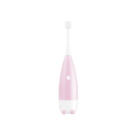 Household Baby Electric Toothbrush Cartoon Children Electric Soft Tooth Brush With 2 Brush Heads-Pink