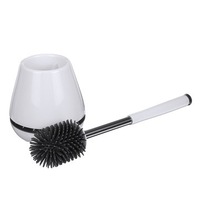 Silicone Soft Toilet Brush Set Bristle Base Wc Bathroom Lavatory Cleaning Brush Tools