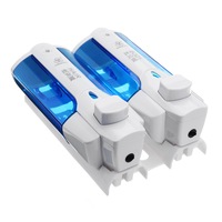 Single/Double Row Shower Soap Dispenser Wall Mounted Liquid Shampoo Plastic Bathroom Accessories Detergent