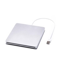 Slot-in USB 2.0 Portable Optical DVD-RW Driver Plug and Play(Silver)