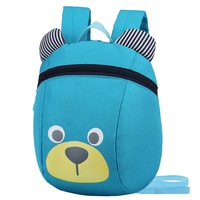 Small schoolbag children boys and girls cute cartoon casual small backpack tide backpack (lake blue)
