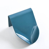 Bathroom Shower Storage Tray Soap Holder Free Punching Drain Plastic Box Tray Wall Shelf Baskets Blue