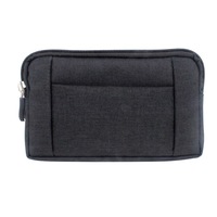 Sports Denim Universal Phone Bag Waist Bag Size: L (Black)