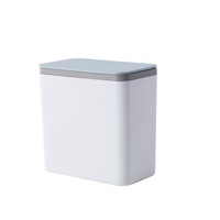 Square Mini Waste Bin Desktop Home Garbage Basket Table Trash Can Swing With Lid Office Household R-F