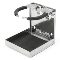 Stainless Steel Adjustable Folding Drink Cup Holder Water Bottle Rack For Marine/Boat/Car/Caravan