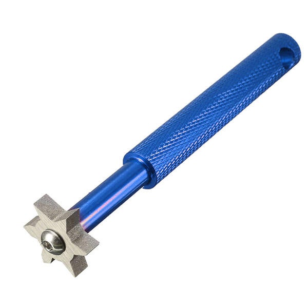 Stainless Steel Iron Rod Groove Surface Cleaning Tool Sharpener - 4s Blue