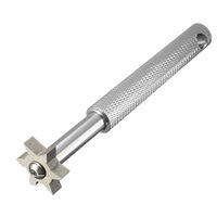 Stainless Steel Iron Rod Groove Surface Cleaning Tool Sharpener - 4s Silver