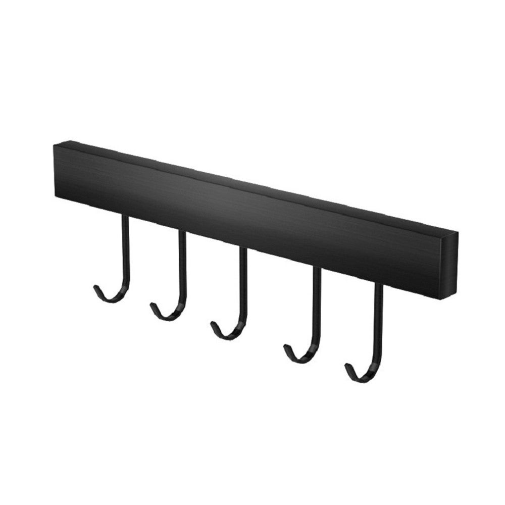 Stainless steel kitchen hooks, nail-free and punch-free wall hook racks, multifunctional movable hanging rod row hooks