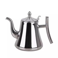 Stainless Steel Kitchen Tea Coffee Pot Water Kettle Withtea Infuser Strainer Filter