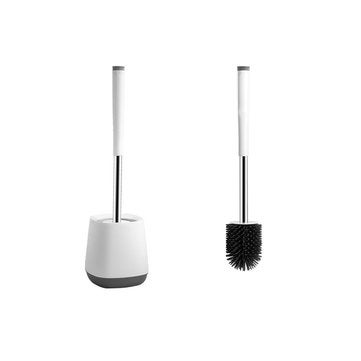 New Stainless Steel Bathroom Toilet Cleaning Brush And Holder Free Standing Set 