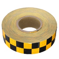 Stripe Safety Reflective Sticker Self Adhesive Warning Tape Yellow-Black Colour